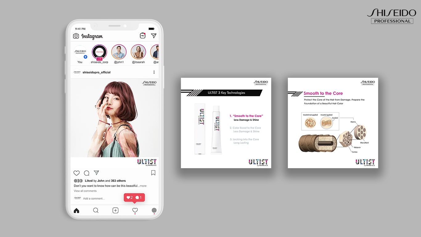 Social Media Content for Shiseido Professional