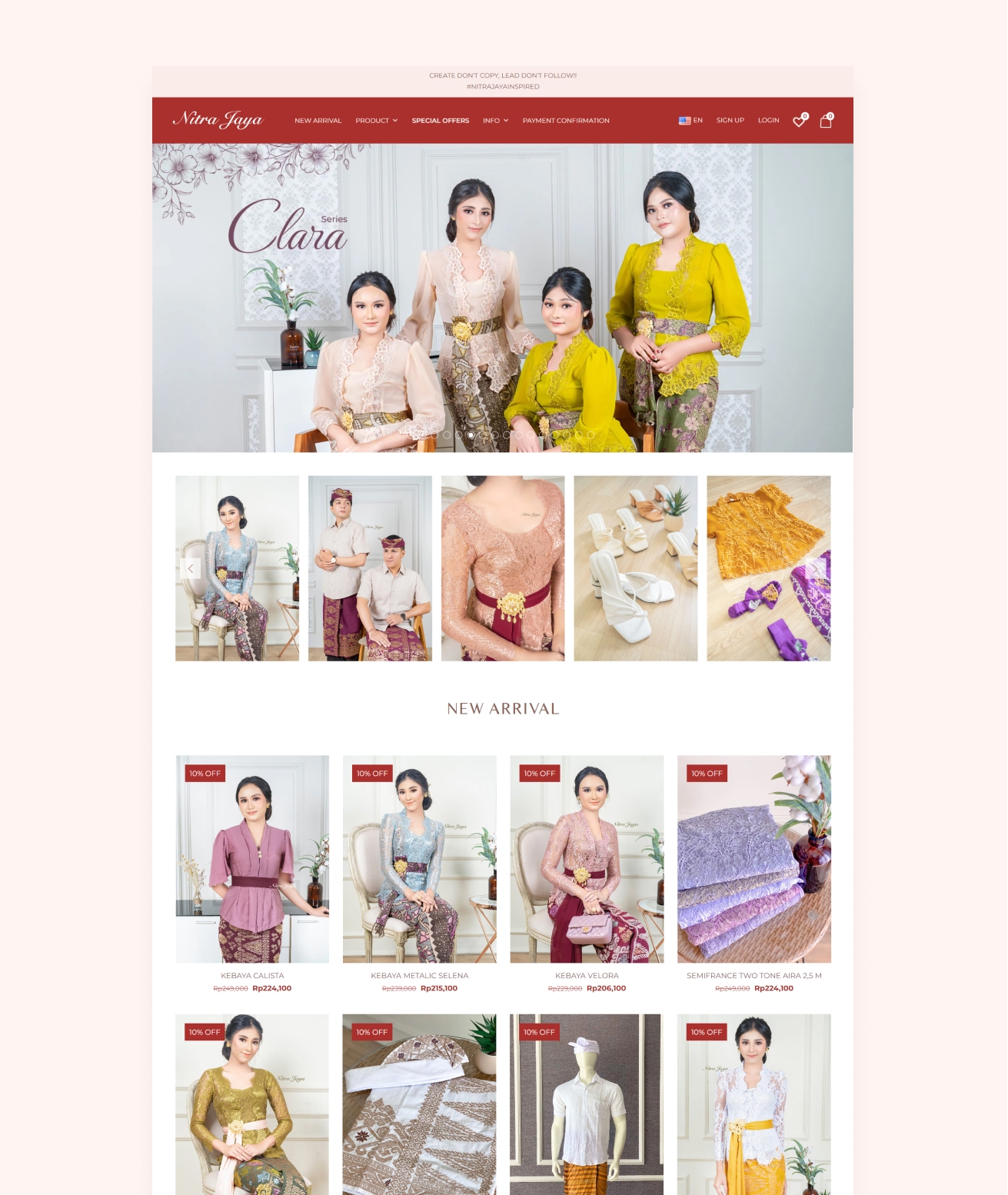 E-commerce Website for Nitra Jaya